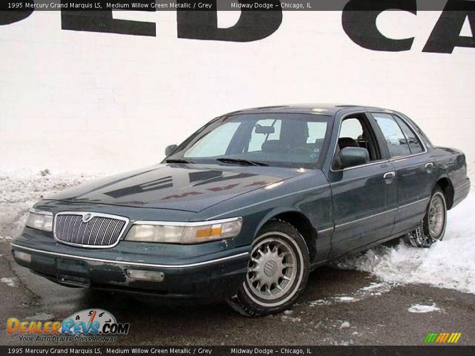 1995 Mercury Grand Marquis LS Medium Willow Green Metallic / Grey Photo #1