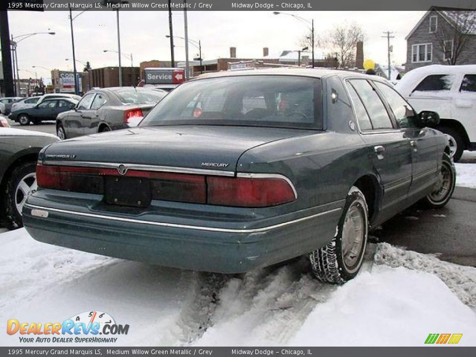 1995 Mercury Grand Marquis LS Medium Willow Green Metallic / Grey Photo #2