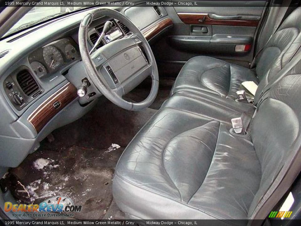 1995 Mercury Grand Marquis LS Medium Willow Green Metallic / Grey Photo #4