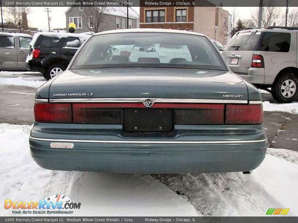 1995 Mercury Grand Marquis LS Medium Willow Green Metallic / Grey Photo #9