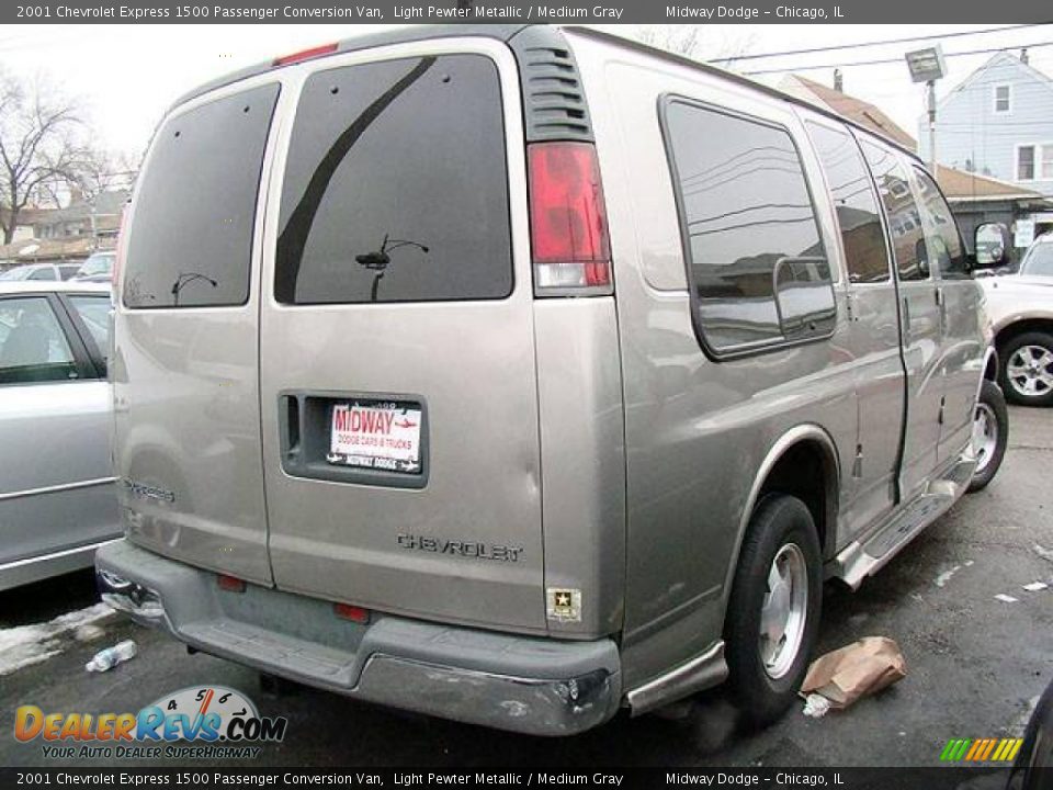 2001 Chevrolet Express 1500 Passenger Conversion Van Light Pewter Metallic / Medium Gray Photo #2