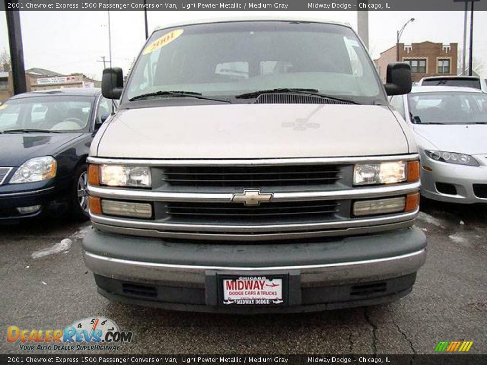 2001 Chevrolet Express 1500 Passenger Conversion Van Light Pewter Metallic / Medium Gray Photo #9