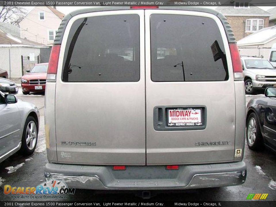 2001 Chevrolet Express 1500 Passenger Conversion Van Light Pewter Metallic / Medium Gray Photo #10