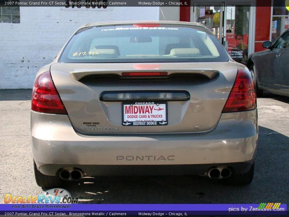 2007 Pontiac Grand Prix GT Sedan Bronzestone Metallic / Cashmere Photo #9