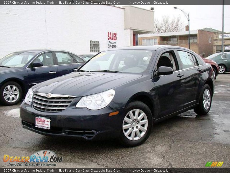 2007 Chrysler Sebring Sedan Modern Blue Pearl / Dark Slate Gray/Light Slate Gray Photo #1