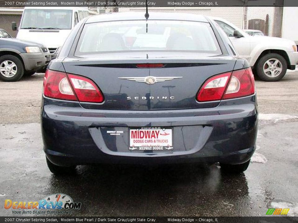 2007 Chrysler Sebring Sedan Modern Blue Pearl / Dark Slate Gray/Light Slate Gray Photo #9