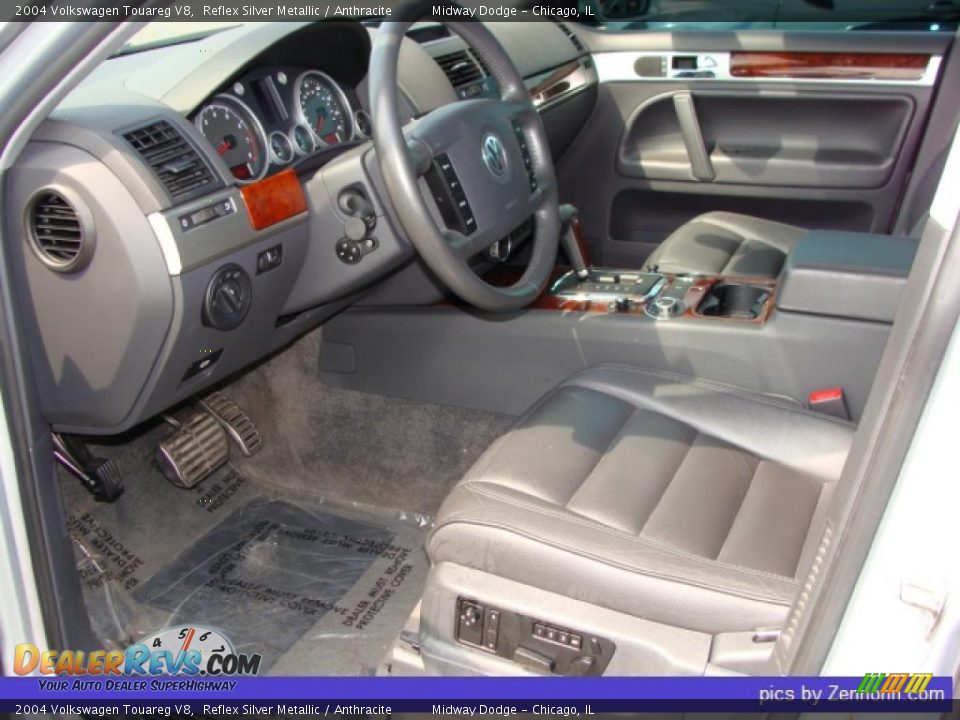 2004 Volkswagen Touareg V8 Reflex Silver Metallic / Anthracite Photo #7