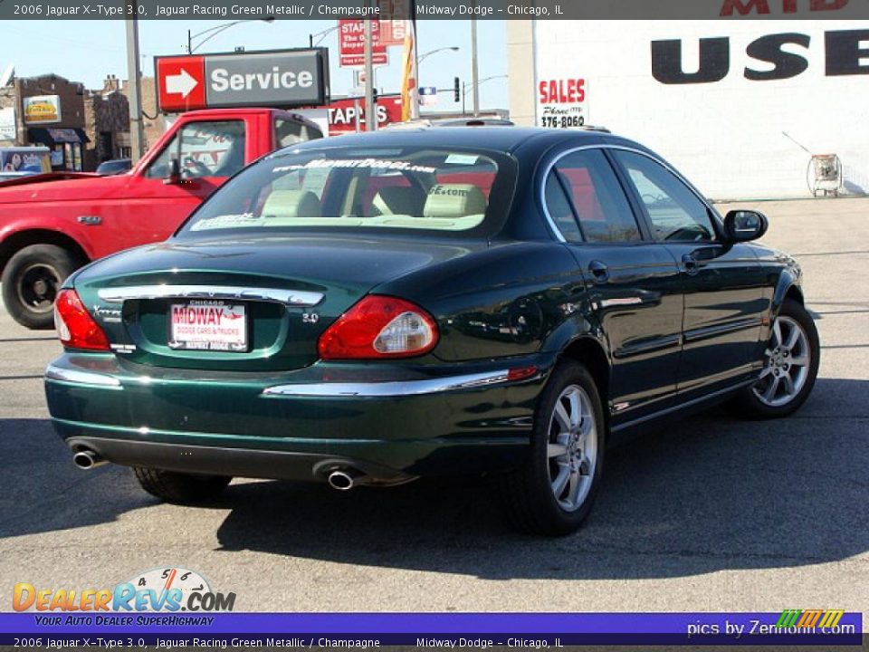 2006 Jaguar X-Type 3.0 Jaguar Racing Green Metallic / Champagne Photo #2