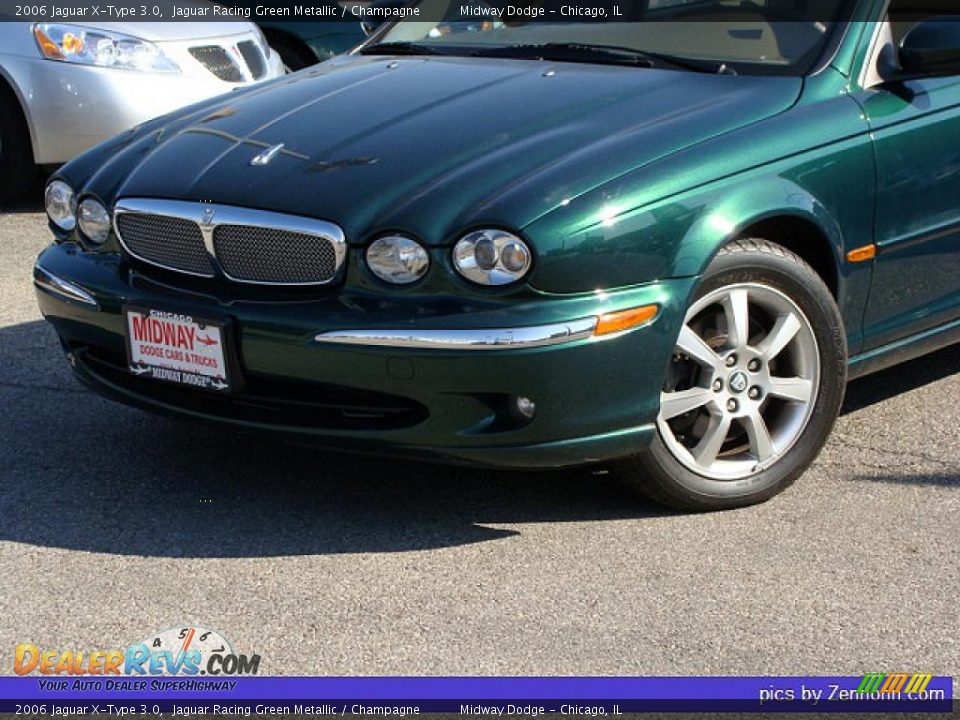 2006 Jaguar X-Type 3.0 Jaguar Racing Green Metallic / Champagne Photo #7