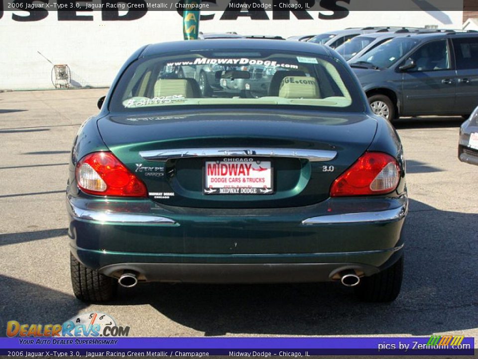 2006 Jaguar X-Type 3.0 Jaguar Racing Green Metallic / Champagne Photo #9