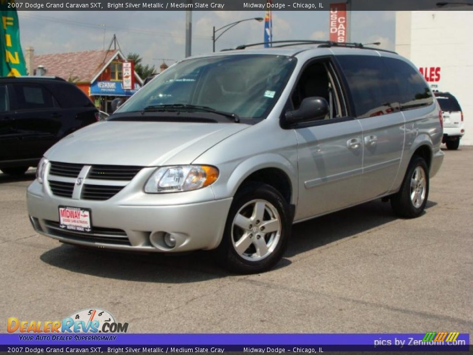 2007 Dodge Grand Caravan SXT Bright Silver Metallic / Medium Slate Gray Photo #1