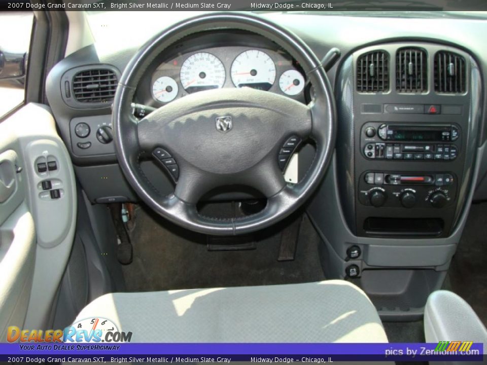 2007 Dodge Grand Caravan SXT Bright Silver Metallic / Medium Slate Gray Photo #5