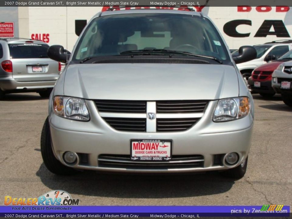 2007 Dodge Grand Caravan SXT Bright Silver Metallic / Medium Slate Gray Photo #8