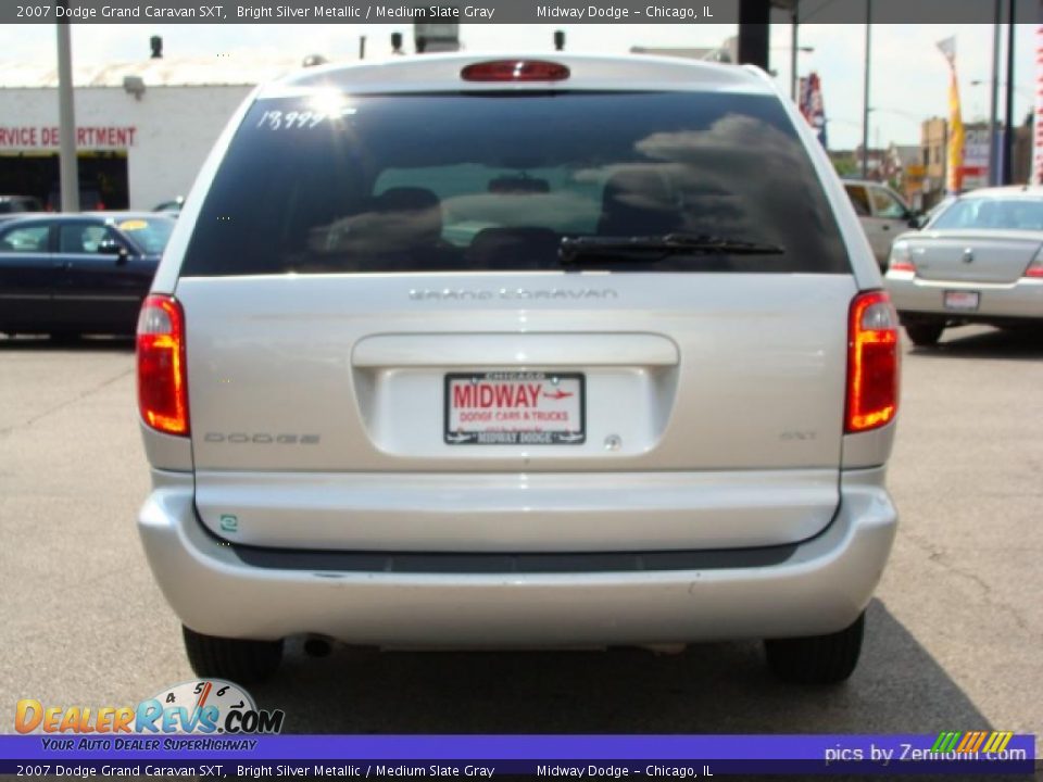 2007 Dodge Grand Caravan SXT Bright Silver Metallic / Medium Slate Gray Photo #9