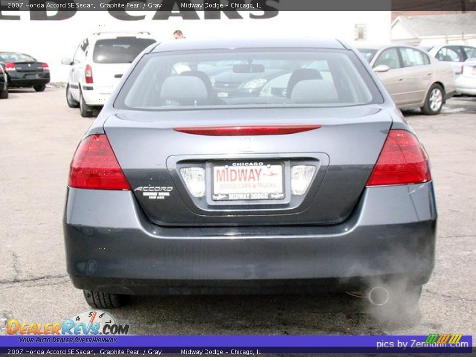 2007 Honda Accord SE Sedan Graphite Pearl / Gray Photo #9