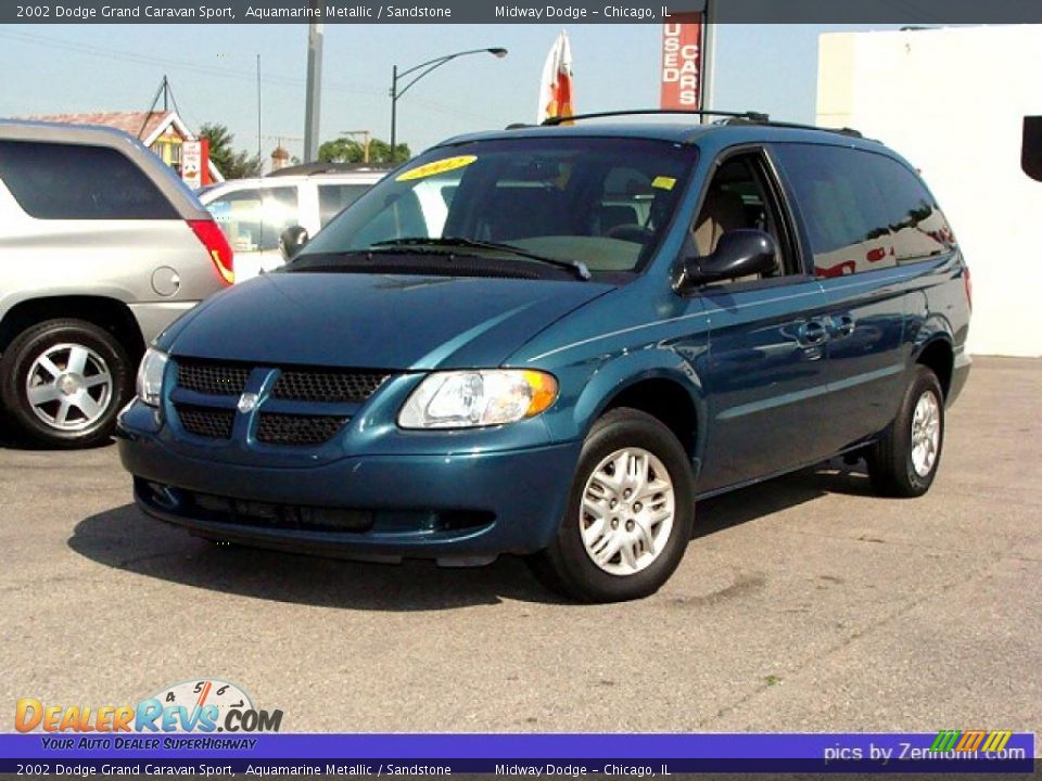 2002 Dodge Grand Caravan Sport Aquamarine Metallic / Sandstone Photo #1