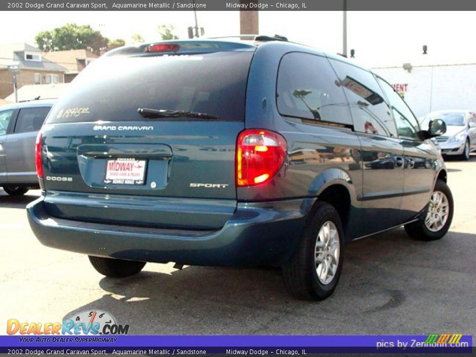 2002 Dodge Grand Caravan Sport Aquamarine Metallic / Sandstone Photo #2