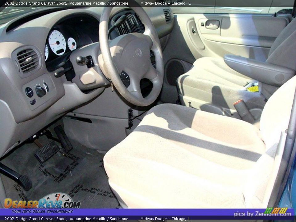 2002 Dodge Grand Caravan Sport Aquamarine Metallic / Sandstone Photo #6