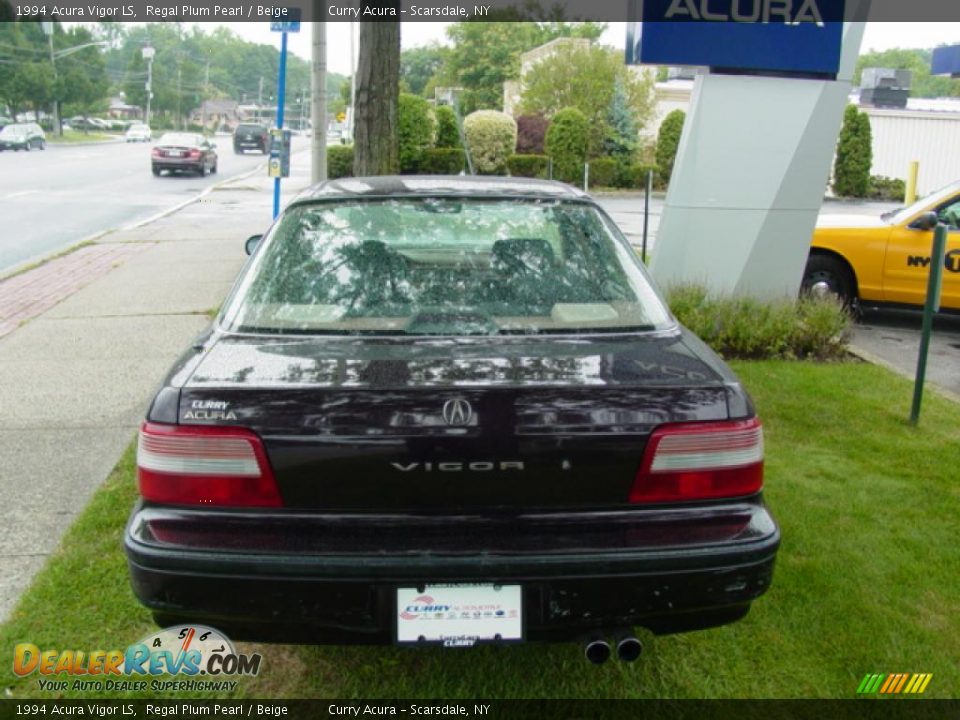 1994 Acura Vigor LS Regal Plum Pearl / Beige Photo #6