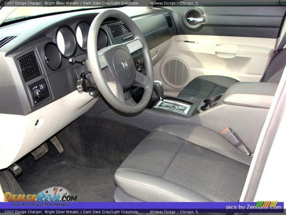 2007 Dodge Charger Bright Silver Metallic / Dark Slate Gray/Light Graystone Photo #6