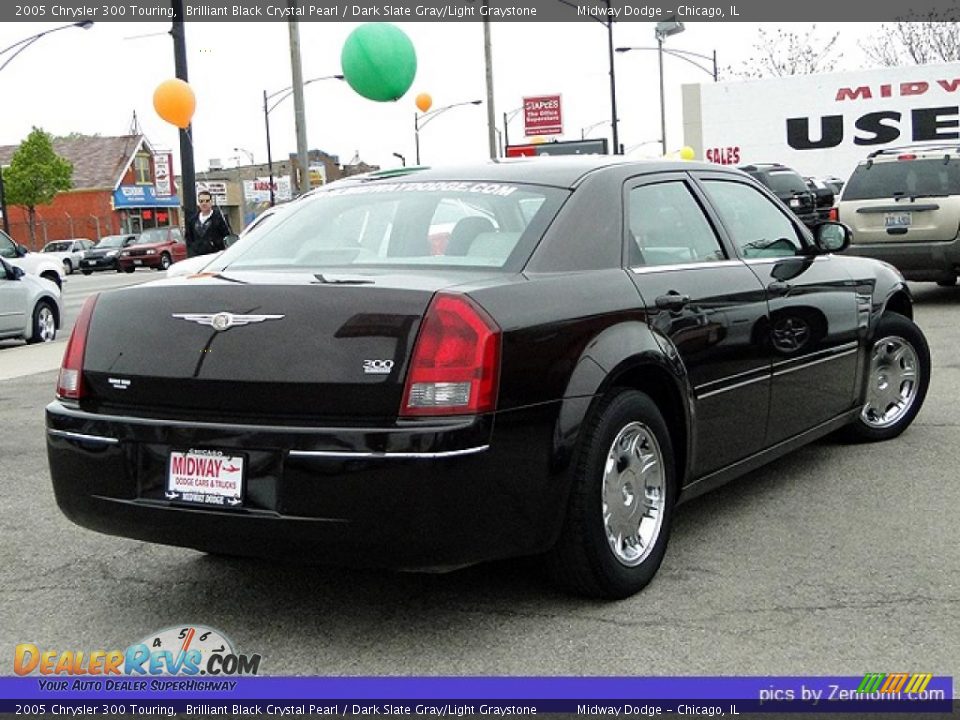 2005 Chrysler 300 Touring Brilliant Black Crystal Pearl / Dark Slate Gray/Light Graystone Photo #2