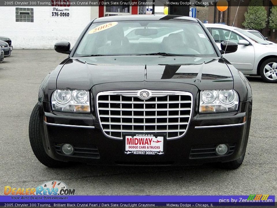 2005 Chrysler 300 Touring Brilliant Black Crystal Pearl / Dark Slate Gray/Light Graystone Photo #8