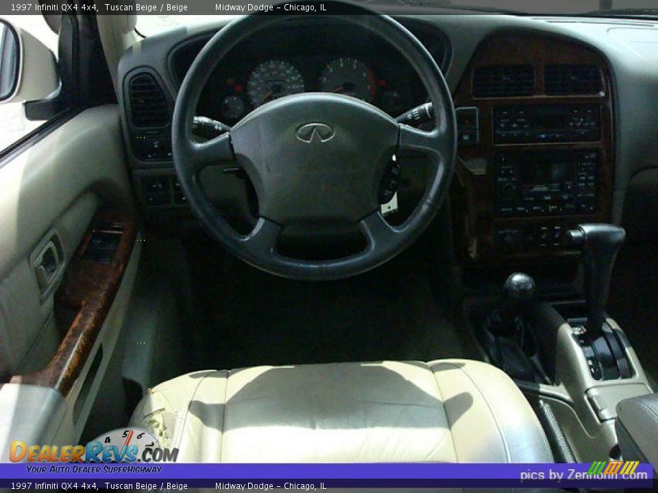 1997 Infiniti QX4 4x4 Tuscan Beige / Beige Photo #5