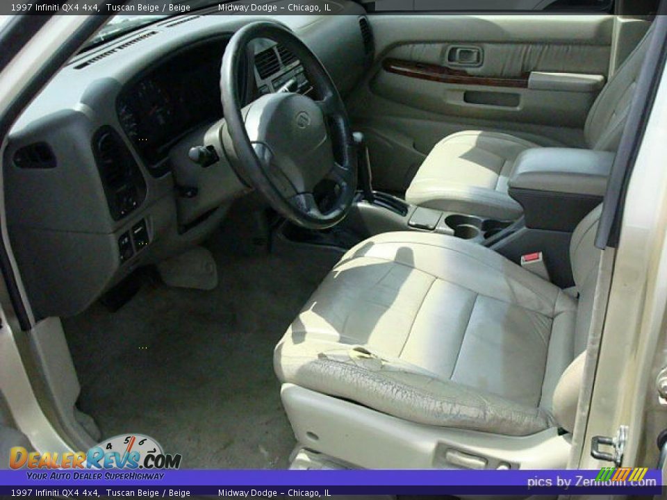 1997 Infiniti QX4 4x4 Tuscan Beige / Beige Photo #6