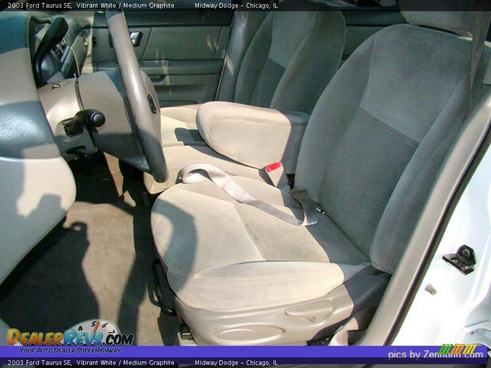 2003 Ford Taurus SE Vibrant White / Medium Graphite Photo #3