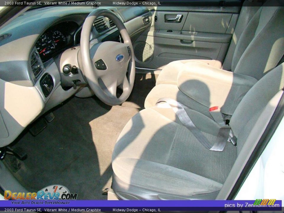 2003 Ford Taurus SE Vibrant White / Medium Graphite Photo #6