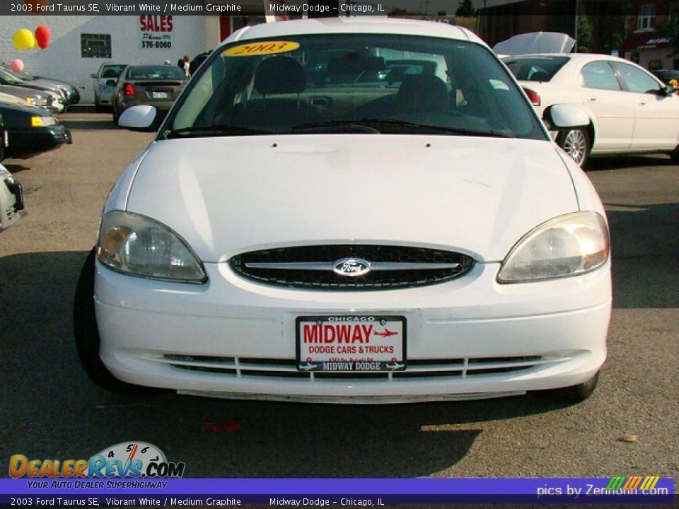 2003 Ford Taurus SE Vibrant White / Medium Graphite Photo #8