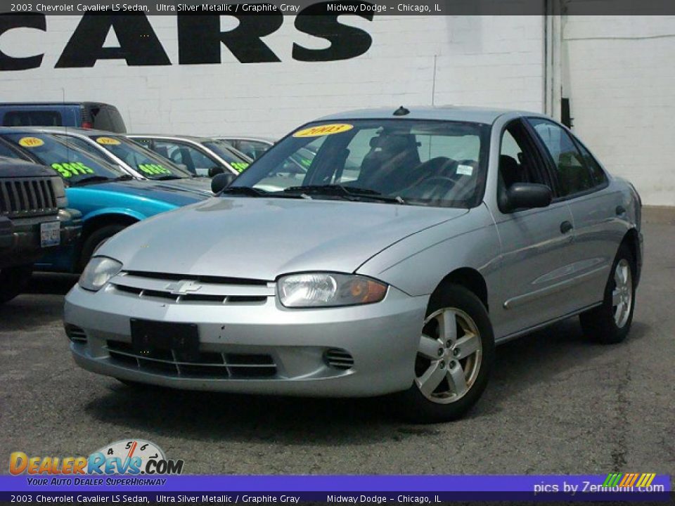 2003 Chevrolet Cavalier LS Sedan Ultra Silver Metallic / Graphite Gray Photo #1