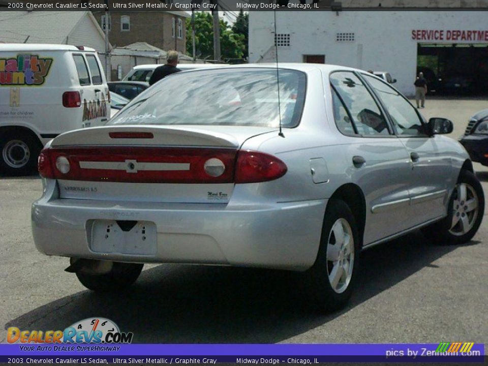 2003 Chevrolet Cavalier LS Sedan Ultra Silver Metallic / Graphite Gray Photo #2
