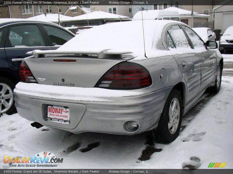 2000 Pontiac Grand Am SE Sedan Silvermist Metallic / Dark Pewter Photo #2
