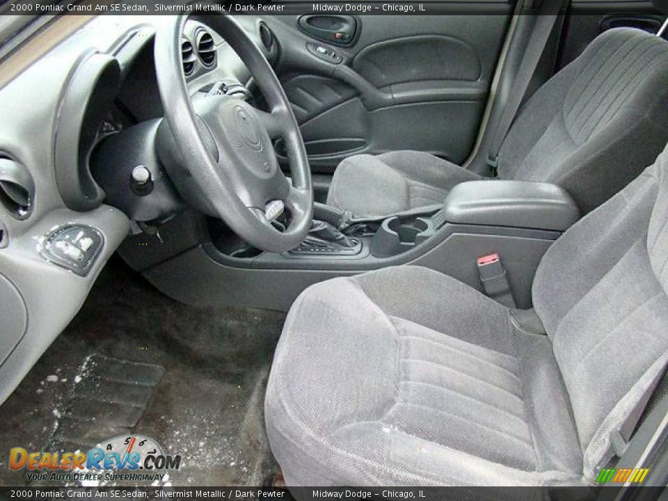 2000 Pontiac Grand Am SE Sedan Silvermist Metallic / Dark Pewter Photo #3