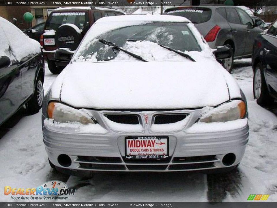 2000 Pontiac Grand Am SE Sedan Silvermist Metallic / Dark Pewter Photo #8