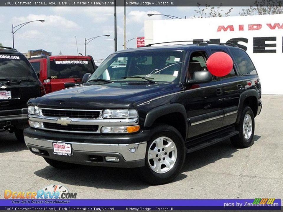 2005 Chevrolet Tahoe LS 4x4 Dark Blue Metallic / Tan/Neutral Photo #1