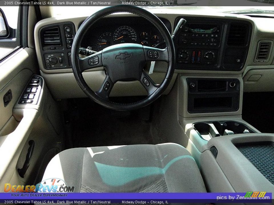2005 Chevrolet Tahoe LS 4x4 Dark Blue Metallic / Tan/Neutral Photo #6