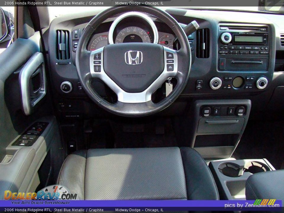2006 Honda Ridgeline RTL Steel Blue Metallic / Graphite Photo #6