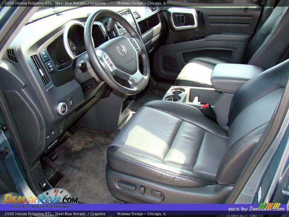 2006 Honda Ridgeline RTL Steel Blue Metallic / Graphite Photo #7