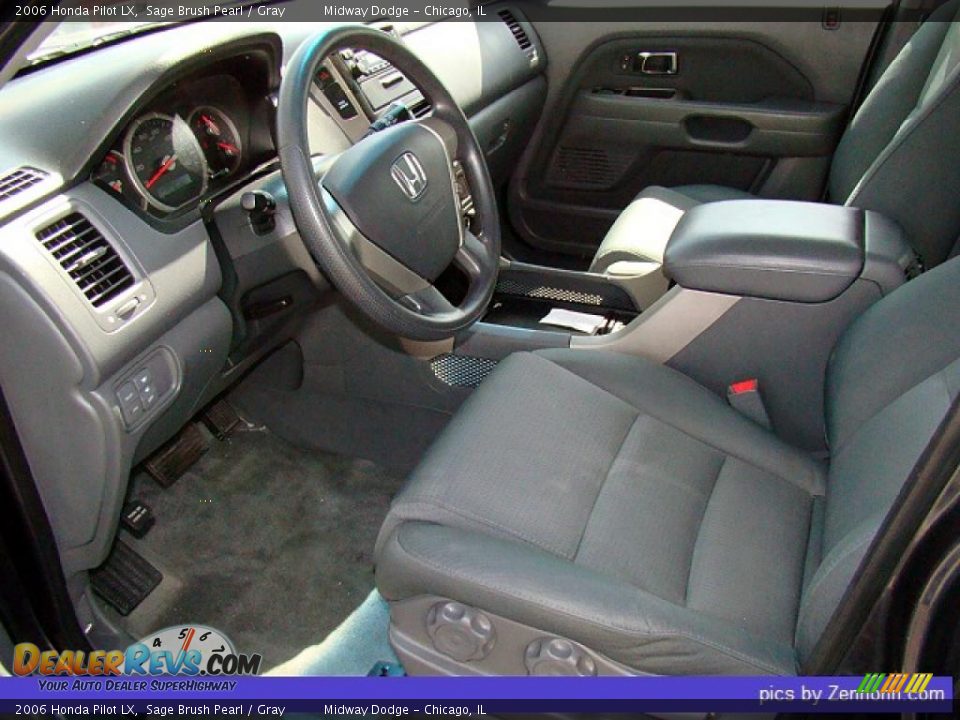 2006 Honda Pilot LX Sage Brush Pearl / Gray Photo #6
