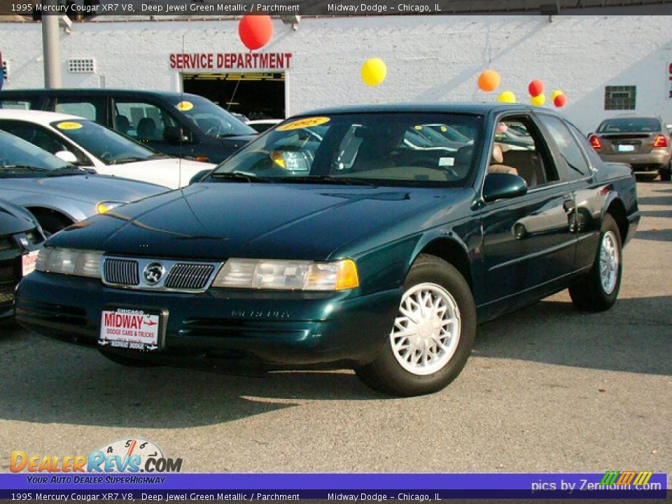 1995 Mercury Cougar XR7 V8 Deep Jewel Green Metallic / Parchment Photo #1