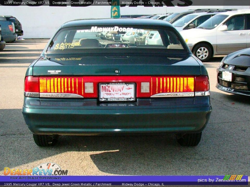 1995 Mercury Cougar XR7 V8 Deep Jewel Green Metallic / Parchment Photo #9