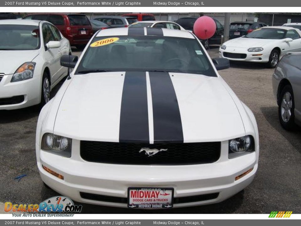 2007 Ford Mustang V6 Deluxe Coupe Performance White / Light Graphite Photo #1