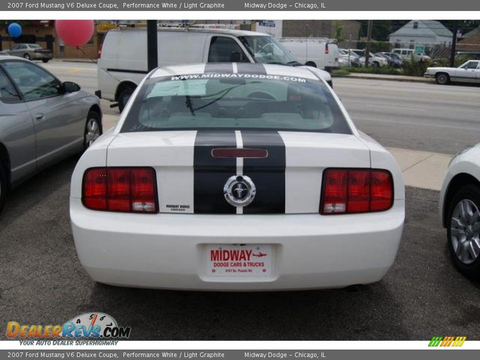 2007 Ford Mustang V6 Deluxe Coupe Performance White / Light Graphite Photo #3
