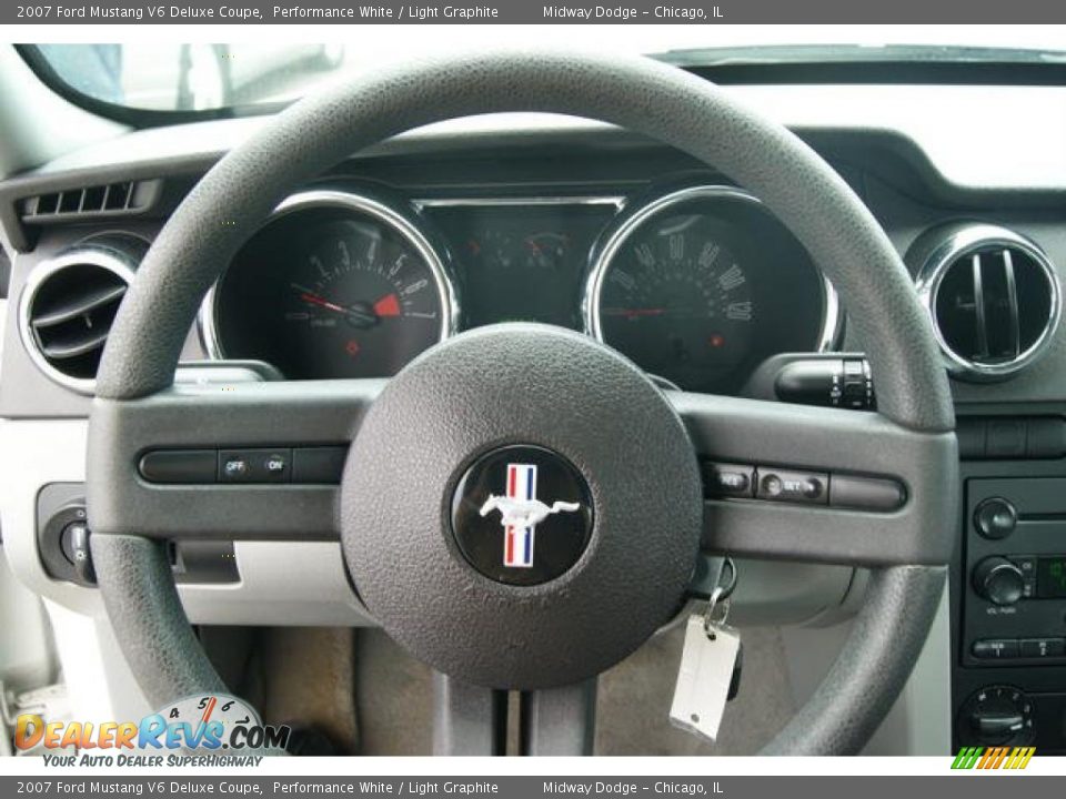 2007 Ford Mustang V6 Deluxe Coupe Performance White / Light Graphite Photo #9