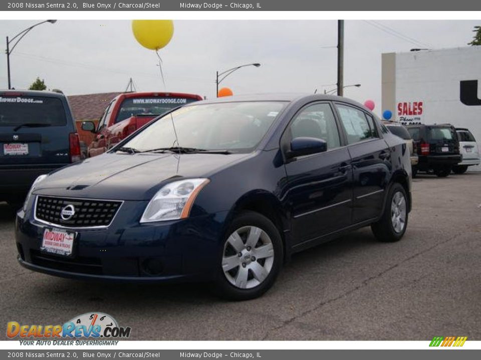 2008 Nissan Sentra 2.0 Blue Onyx / Charcoal/Steel Photo #1