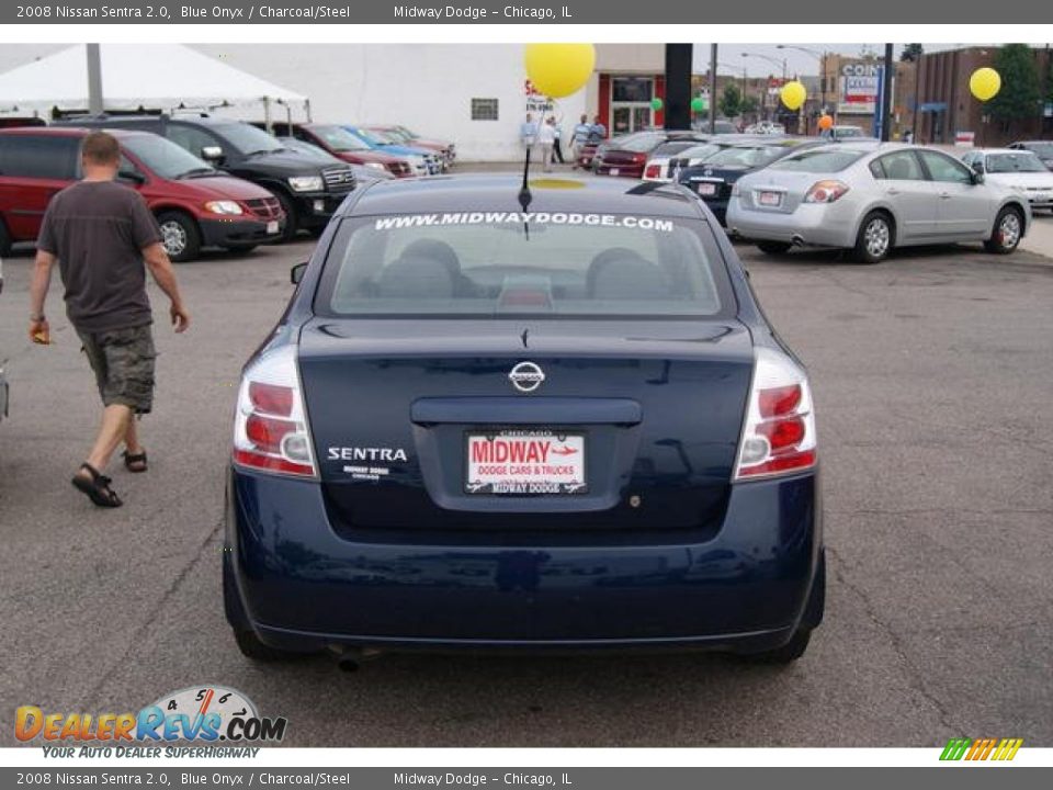 2008 Nissan Sentra 2.0 Blue Onyx / Charcoal/Steel Photo #3