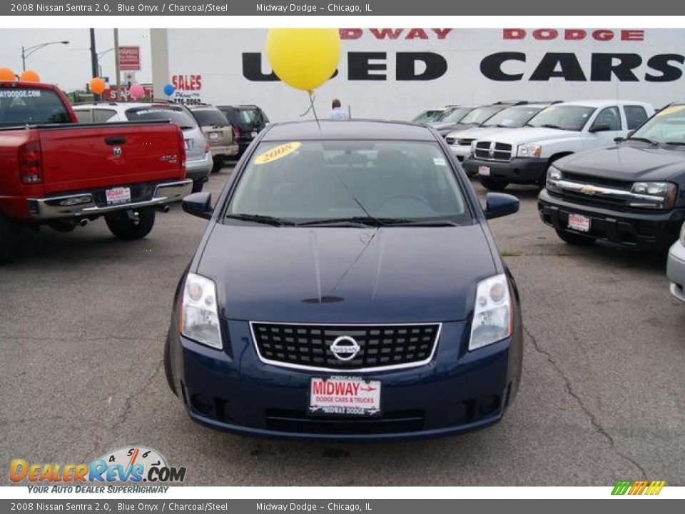 2008 Nissan Sentra 2.0 Blue Onyx / Charcoal/Steel Photo #4