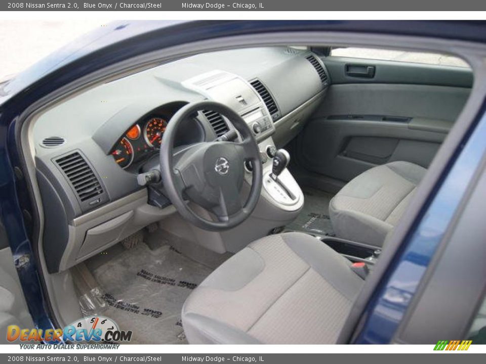 2008 Nissan Sentra 2.0 Blue Onyx / Charcoal/Steel Photo #6